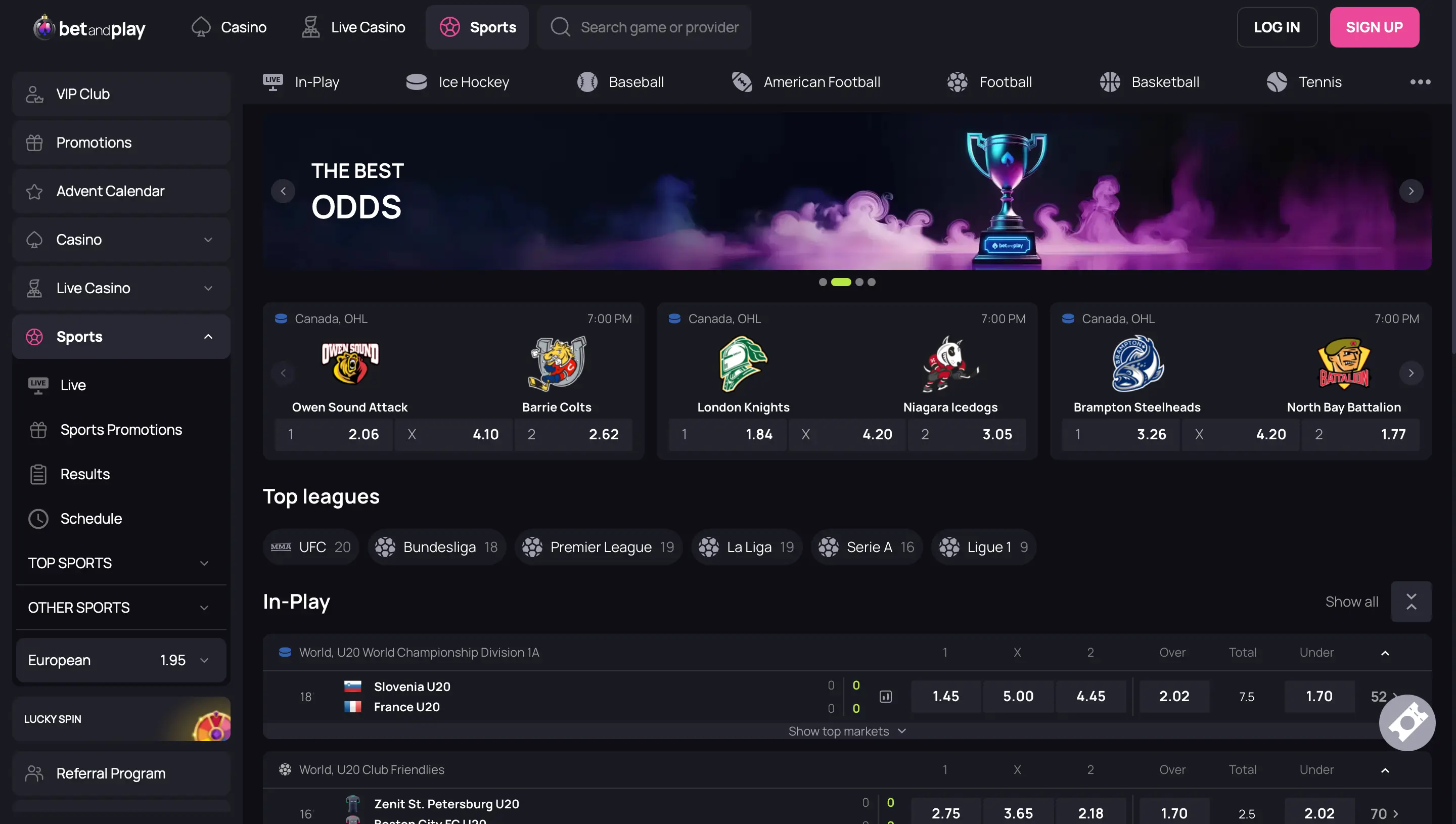 Open an Account in Bet and Play-Step 1